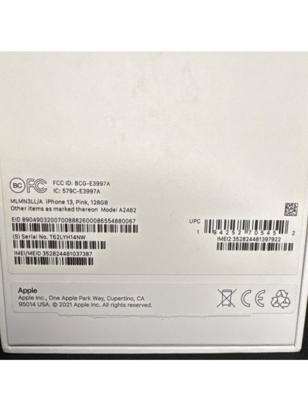 Apple iPhone 8 Plus Gold Box Inserts Apple Sticker Empty Box Only Model A1864 - Picture 7 of 8